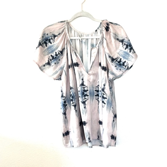 Anthropologie Lilka Watercolor Dreams Satin Sleep Top Size XL - Picture 3 of 11